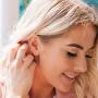 18K Gold Circle Stud Earrings 10MM Small Round Hoop Post Stud for Women Minimalist Jewelry Unisex