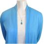 Turquoise Necklace 925 Sterling Silver & Genuine Turquoise Pendant with 20'' Chain