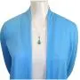 Turquoise Necklace 925 Sterling Silver & Genuine Turquoise Pendant with 20'' Chain Turquoise Necklace 925 Sterling Silver & Genuine Turquoise Pendant with 20'' Chain