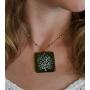 Moneta Jewelry, Recycled Glass Tree of Life Pendant Necklace, Handmade, Fair Trade, Unique Gift
