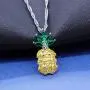 Uloveido Handcrafted Charm Pineapple Jewelry Set Fruit CZ Stone Necklace and Earrings PT001 Uloveido Handcrafted Charm Pineapple Jewelry Set Fruit CZ Stone Necklace and Earrings PT001