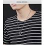 U365 Matching Couples Necklace His & Her Titanium Steel Eternal Love Promise Pendant Set for Men Women