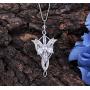 PPX Lord of The Ring Elven Leaf Aragorn Arwen Evenstar Pendant Chain Necklace Princess Chain and Earrings with Transparent Jewelry Box
