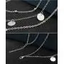 Wowanoo Layered Chain Choker Necklace Moon Rhinestone Pendant Chain Jewelry for Girls Women Wowanoo Layered Chain Choker Necklace Moon Rhinestone Pendant Chain Jewelry for Girls Women