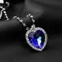 AILUOR Titanic Heart of The Ocean Neckalce, Royal Blue Crystal Created Sapphire Pendant with Silver Plated Necklace Jewelry AILUOR Titanic Heart of The Ocean Neckalce, Royal Blue Crystal Created Sapphire Pendant with Silver Plated Necklace Jewelry