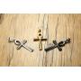 VNOX Stainless Steel Egyptian Key of Life Ankh Cross Pendant Necklace for Men Women,3 Color,Free Chain 20''