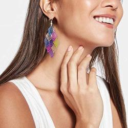 Aisansty Dangle Earrings for Women Handmade Boho Super Lightweight Chandelier Dangle Drop Earring Gold Silver Plated