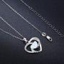 I Love You to The Moon and Back Necklace Opal Moon and Star Heart Necklace Mother Gift Mother Necklace Girlfriend Jewelry