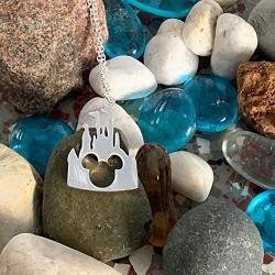 Mall of Style Disney Castle Necklace for Women - Kids Bunny Necklace - Easter Bunny Necklace for Women/Girls in Silver - Stainless Steel Jewelry - Adorable Birthday, Christmas or Easter Gift