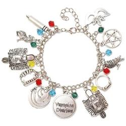 Mochun The Vampire Diaries Stefan Damon Katherine Bracelet Pendant Charm Jewelry for Men Women