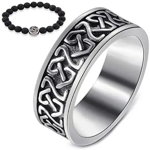 Gungneer Celtic Knot Stainless Steel Ring Celts Vintage Irish Eternal Love Strength Jewelry US Size 7-13 Gungneer Celtic Knot Stainless Steel Ring Celts Vintage Irish Eternal Love Strength Jewelry US Size 7-13