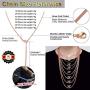 ChainsHouse 925 Sterling Silver Cuban/Figaro/Twisted Rope/Rolo Box Chain Necklace for Men Women 1-5mm Wide Neck Link Stainless Steel Chain Necklace,14'',16'',18'',20'',22'',24'',26'',28'',30''(Send Gift Box)