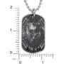 Marvel Black Panther Mens Stainless Steel Dog Tag Pendant, 20''