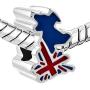 CharmSStory Jack Patriotic Proud to Be British Flag Country of UK Map Charm Beads for Bracelets