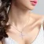 S925 Sterling Silver Jewelry Cross Pendant Necklace for women girls