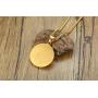 Mens Buddha Namaste Ohm Om Aum Sanskrit Symbol Medallion Pendant Necklace with CZ,Hindu Yoga Jewelry