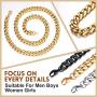 Bandmax 316L Stainless Steel Men Cuban Curb Link Chain Necklace Gift 3mm/6mm/9mm/12mm Width Heavy Dense Punk Miami Necklace for Men Jewelry 141822262830,18K Gold/Black Plated(Brand Box)