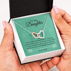 KINDPAW Father Daughter Necklace – Never Forget That I Love You Necklace from Dad