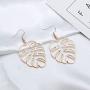 4Pairs Bohemian Hollow Geometric Metal Leaf Pineapple Dangle Drop Earrings for Women Girl Rose Gold Bird Sun Moon Earrings