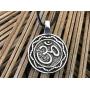 Trilogy Jewelry Pewter Circle Ohm Om Yoga Buddha Namaste Pendant on Leather Necklace