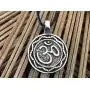 Trilogy Jewelry Pewter Circle Ohm Om Yoga Buddha Namaste Pendant on Leather Necklace Trilogy Jewelry Pewter Circle Ohm Om Yoga Buddha Namaste Pendant on Leather Necklace