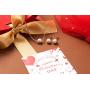 Zealmer Womens 16K Gold Plated Necklace & Stud Earrings Jewelry Set