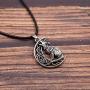 HAQUIL Wolf Jewelry Howling Wolf Pendant Necklace for Men for Women, 19.7''