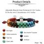 Jovivi 7 Chakras Bead Bracelet - 6mm 8mm Double Layer Healing Gemstone Yoga Stone Beaded Crystal Bracelet Men Women Natural Lava Rock Essential Oil Diffuser Bracelets Stress Anxiety Relief