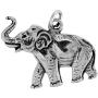 Raposa Elegance Sterling Silver Raised Trunk Elephant Charm Necklace (16'', 18'' or 20'' Chain)