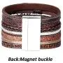 RONLLNA Tree of Life Leather Cuff Bracelet Wrap Bangle Boho Bracelets with Pearl for Women Gifts (Brown Cuff Bracelet)