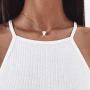 BERYUAN Women Simple Choker Heart Choker Pendant Necklace Trendy Necklace Bridal Necklace Teen Necklace Jewelry for Women and Girls (GOLD)