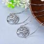YL 925 Sterling Silver Bracelet Tree of Life Bracelets Cubic Zirconia Created Emerald Tree Jewelry Link Bracelet Gifts
