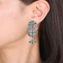 Aheli Ethnic Vintage Bohemian Style Indian Oxidized Finish Dangle Earrings Bollywood Wedding Traditional Jewelry for Women Girls