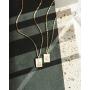 S.J JEWELRY Personalized Positive Energy Tag Necklace for Women Birthday Gift 14K Gold Plated Star Sun Moon Lightning Galaxy Power Wishes Pendant Necklace