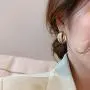Open Hoop Earrings 14K Gold Plated Half Split Stud Hoop Earrings 925 Sterling Silver Post Hypoallergenic Jewelry Gifts for Women and Girls Open Hoop Earrings 14K Gold Plated Half Split Stud Hoop Earrings 925 Sterling Silver Post Hypoallergenic Jewelry Gifts for Women and Girls