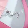 Cat Eye Jewels Big Lettle A M Initial Necklace 925 Sterling Silver Name Cubic Zirconia CZ Pendant Gifts Necklaces Jewelry for Boys Girls Women
