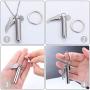 LOYALLOOK Urn Necklaces for Human Pet Ashes Angel Wing Cylinder Memorial Urn Necklace Stainless Steel Cremation Jewelry Urn Keychain for Ashes