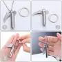 LOYALLOOK Urn Necklaces for Human Pet Ashes Angel Wing Cylinder Memorial Urn Necklace Stainless Steel Cremation Jewelry Urn Keychain for Ashes