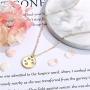 MONOZO Zodiac Necklace for Women, 14K Gold Filled CZ 12 Constellation Pendant Necklace Minimalist Zodiac Sign Necklaces Astrology Disc Necklace Jewelry Gifts for Girls