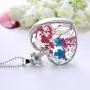 YAZILIND Platinum Plated DIY Dried Flower Heart Lockets Pendant Chain Necklace Jewelry Gift YAZILIND Platinum Plated DIY Dried Flower Heart Lockets Pendant Chain Necklace Jewelry Gift