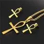 U7 Egyptian Jewelry Set Stainless Steel Ankh Cross or Queen Head Necklace Earrings Set for Women U7 Egyptian Jewelry Set Stainless Steel Ankh Cross or Queen Head Necklace Earrings Set for Women