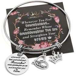 liforlove Inspirational Gifts Expandable Bracelet for Women Girl Adjustable Charm Bangle Gift for Teenage Girl Sister Friend Birthday Graduation