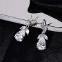 CZ Bridal Earrings for Wedding Women’s Elegant Teardrop Cubic Zirconia Cluster Floral Leaf Crystal Rhinestone Dangle Drop Earring for Bride Bridesmaids Mother of Bride Party Prom Earrings for Girls CZ Bridal Earrings for Wedding Women’s Elegant Teardrop Cubic Zirconia Cluster Floral Leaf Crystal Rhinestone Dangle Drop Earring for Bride Bridesmaids Mother of Bride Party Prom Earrings for Girls