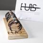 Genuine Italian Leather Bracelet in Multiple Color Combinations | Stone Closure | Handcrafted in Italy (Ginger)