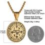 HZMAN Stainless Steel Sigil of Archangel Thavael Talisman Pendant Necklace 22+2 Inch Chain