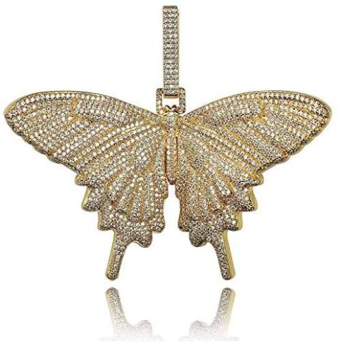 TOPGRILLZ Fully Iced out Lab Diamond 3D Pendant Necklace for Men and Women Birthday Gifts