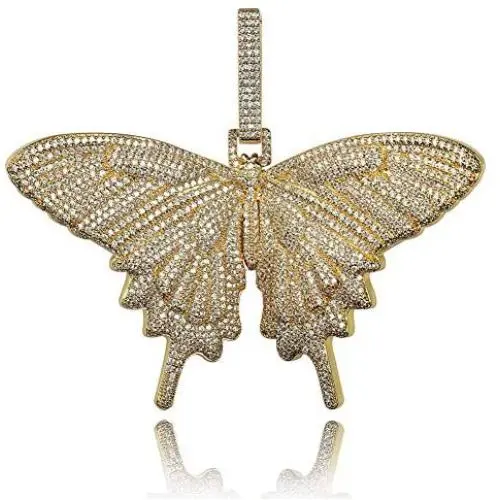 TOPGRILLZ Fully Iced out Lab Diamond 3D Pendant Necklace for Men and Women Birthday Gifts