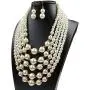 Yuhuan Women Elegant Pearl Jewelry Set Bead Cluster Collar Bib Choker Necklace and Earrings(Ivory) Yuhuan Women Elegant Pearl Jewelry Set Bead Cluster Collar Bib Choker Necklace and Earrings(Ivory)