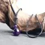iSTONE Unisex Genuine Round Gemstone Beads Pendant Necklace with Adjustable Nylon Cord 25 Inch iSTONE Unisex Genuine Round Gemstone Beads Pendant Necklace with Adjustable Nylon Cord 25 Inch