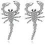 GBAHFY 3D Punk Rhinestone Scorpion Earrings Stud for Women,Fashionable Alternative Exaggerated Ornaments